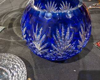 Large German Cut to Clear vase / $180 (price negotiable)