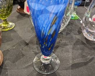Hand Blown Glass Art Vase / $40
