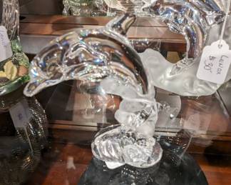 Lenox Glass Dolphin $40