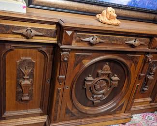 Antique Credenza Cabinet (Missing Back Panel) $250