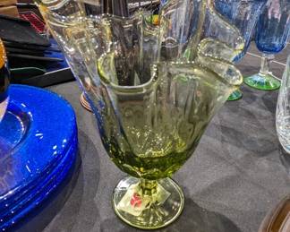 Fenton colonial green art glass / $40 