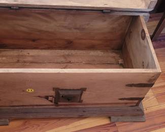 #25 Antique double chest with rustic metal hardware, opens both sides
