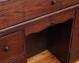 #18 Old Oak Spinet Desk