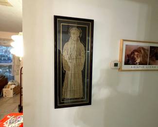 I believe we have a saint Francis again here… A vintage gold wax rubbing probably from Notre Dame