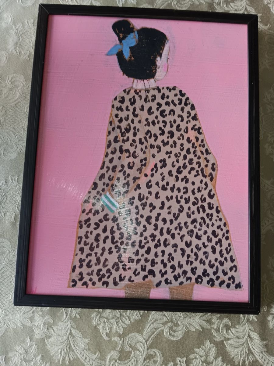 12 1/2 x 16 1/2 leopard house dress $12.00