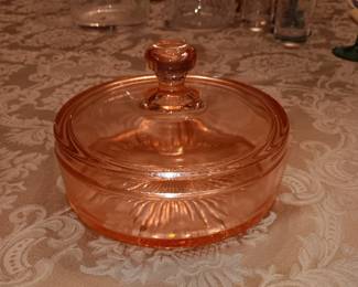 pink candy/powder dish $18.00
