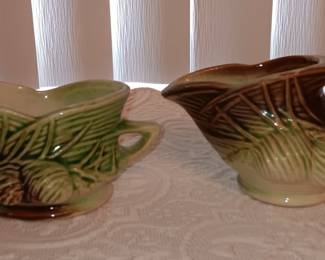1940's  McCoy creamer & sugar $30.00