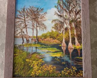 17 x 20 Old Florida  swamp picture $55