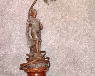 Spelter Pechetuer lamp $125.00