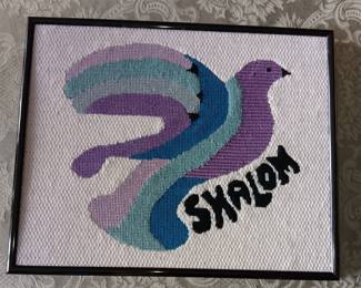 11 x 13 Shalom  needlepoint $15.00