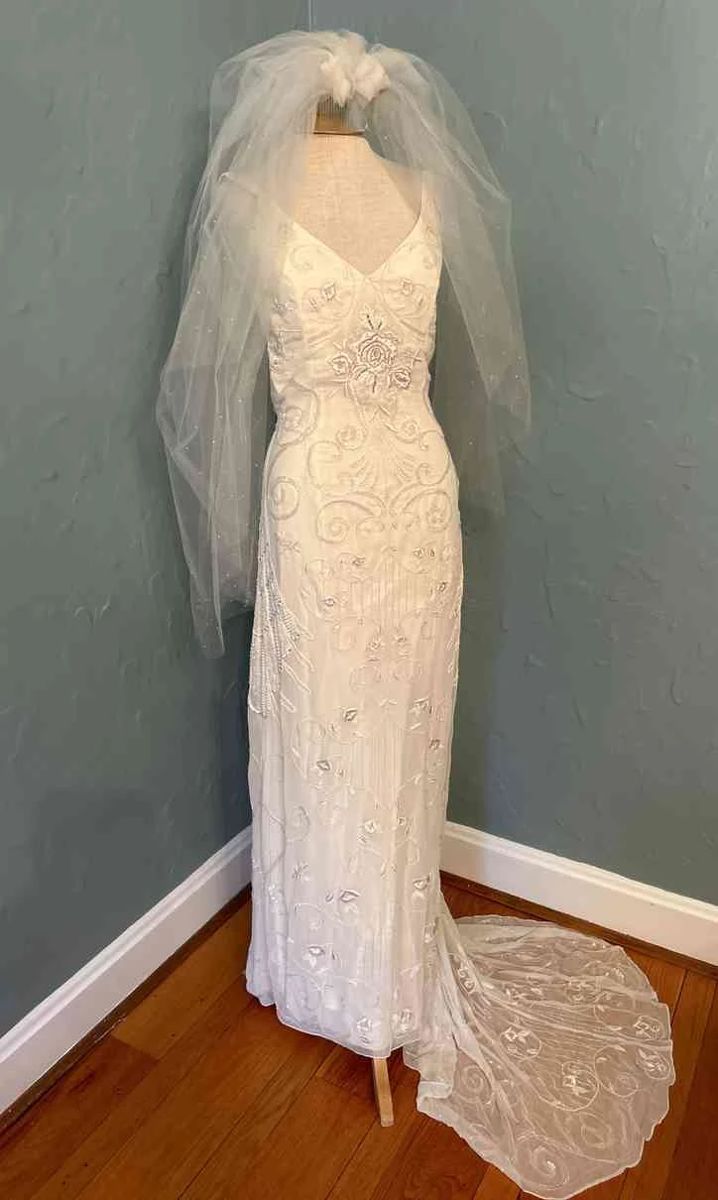  01 Beaded Wedding Dress Veil