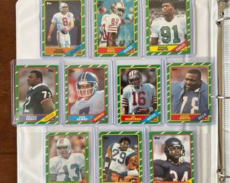  05 1986 Topps Football Complete Set 1396. Plus 1000 yrd. club 126. Jerry Rice, Steve Young rookies