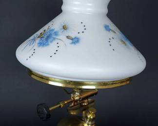 Vintage Brass Blow Torch Hurricane Style Lamp