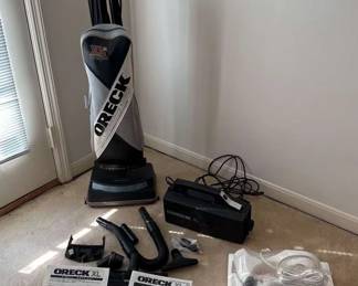 Oreck XL Upright And Canister Vacuum And Steam Iron
