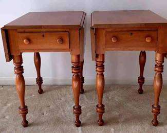 Cherry Drop Leaf End Tables