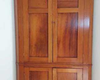 03 Vintage Cherry Corner Cabinet Cupboard