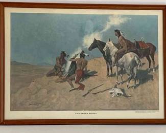 Frederic Remingtons The Smoke Signal Print
