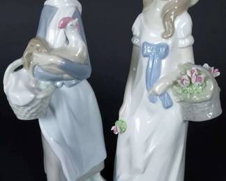 Lladro Porcelain Girl Figurines