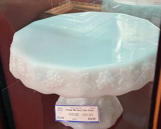 Milk glass Cake Stand