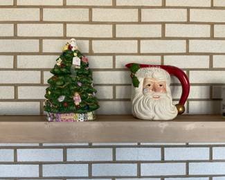 Spode Christmas Tree Cookie Jar/F&F Pitcher