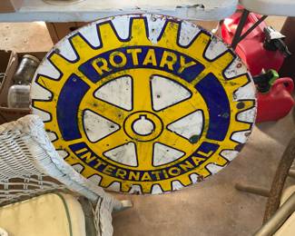 Vintage Enamel Rotary Sign