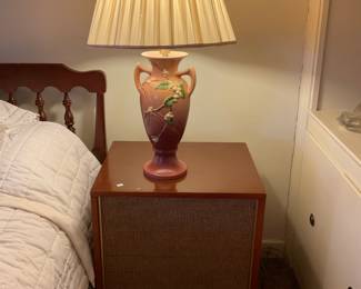 Pair of Roseville Vase Lamps (repair to one)