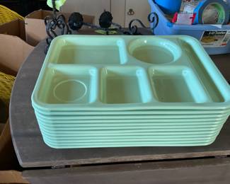 Remember these -vintage Melmac lunch trays - have approx. 50