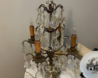 ANTIQUE PRISMATIC LAMP.