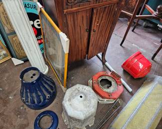 Complete Antique Barber Shop Pole (in pieces)