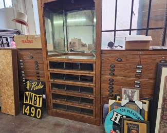 Department Store Furniture / Shirt / Tie Cabinet with original mirror (w/ backlight)