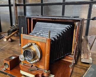 Wooden Box Camera with lens