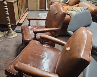 Vintage Leather Chairs x 2