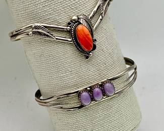 (2) Sterling Silver Cuff Bracelets
