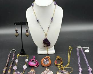 Amethyst & More Jewelry Lot
