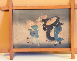 Kitagawa Utamaro, Storm, Japanese Ukiyo-E Woodblock Print On Paper
