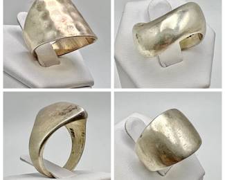 (4) Heavy Sterling Silver Rings
