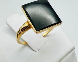 10K Gold Black Ring
