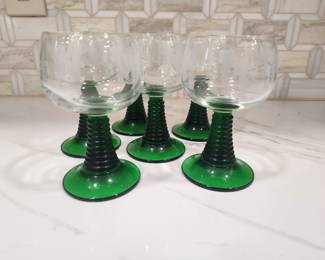 BEEHIVE STEM 1880'S FRENCH GLASSES