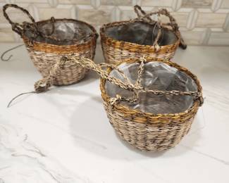 3 BOHO HANGING BASKETS