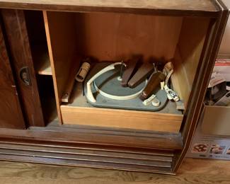 #27	Salzburg Stereo Cabinet w/Phono (broken condition) - (as is side) - 49x16x29.5	 $35.00