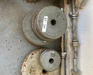 #87	Iron Weight Set w/ 3 bars (as is)	 $25.00
