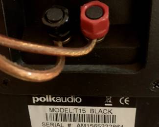 #95	Polk Audio set of 2 speakers - Model T15Black	 $50.00