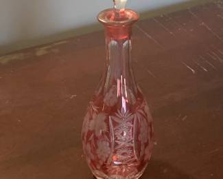 #30	Vintage Nachtamm Traube Crystal Decanter and Stopper	 $35.00