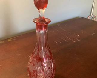 #29	Vintage Nachtamm Traube Crystal Decanter and Stopper (as is small chips stopper)	 $20.00