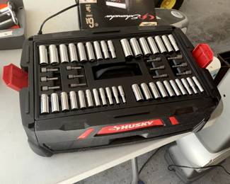 #77	Husky Tool Box - 4 layers of tools	 $90.00