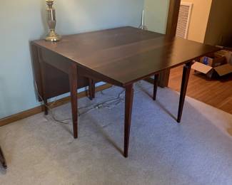 #9	Wood Drop-down Gateleg Table (as is top scratches) - 22-88x48x30	 $100.00