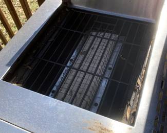 #74	Brinkman Gas Grill w/4 burners w/tank w/2 side burners - as is 	 $30.00