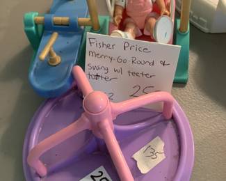#135	Fisher Price Merry Go Round & Swing w/teeter Tooter	 $25.00