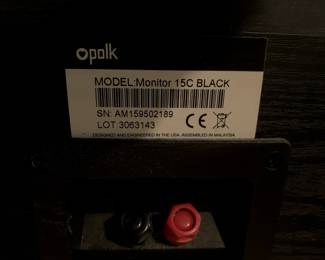 #52	Polk Speaker - 18x9x7 - model 15CBlack	 $40.00