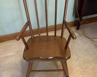 #10	Kids  Spindle Back rocking Chair	 $20.00